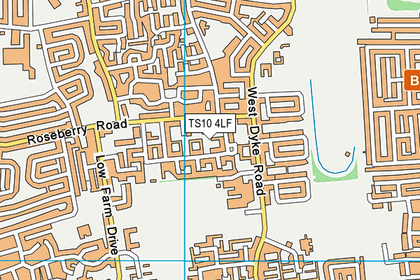 TS10 4LF map - OS VectorMap District (Ordnance Survey)