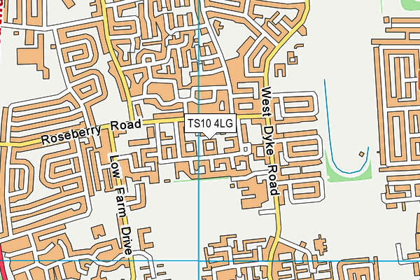 TS10 4LG map - OS VectorMap District (Ordnance Survey)