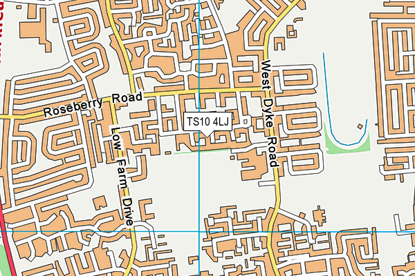 TS10 4LJ map - OS VectorMap District (Ordnance Survey)