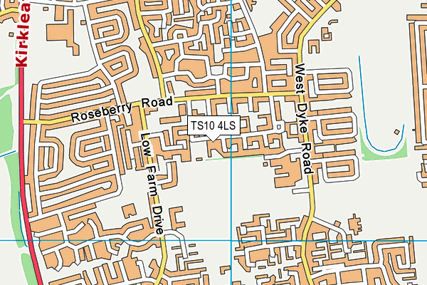 TS10 4LS map - OS VectorMap District (Ordnance Survey)