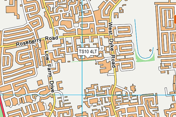TS10 4LT map - OS VectorMap District (Ordnance Survey)