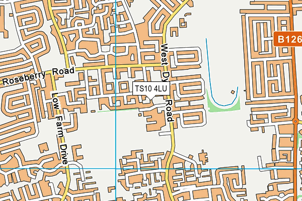 TS10 4LU map - OS VectorMap District (Ordnance Survey)