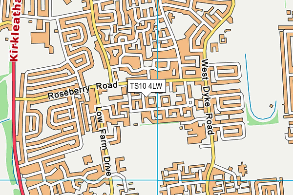 TS10 4LW map - OS VectorMap District (Ordnance Survey)