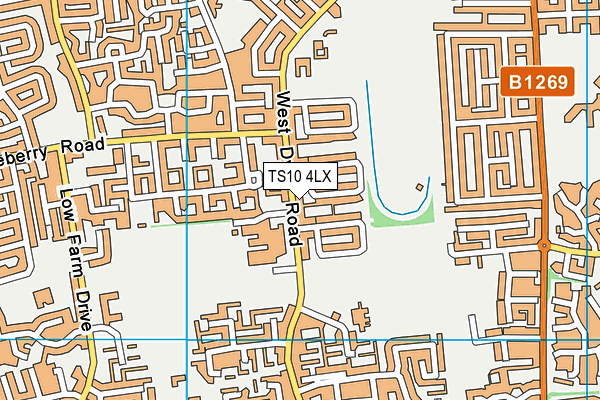 TS10 4LX map - OS VectorMap District (Ordnance Survey)