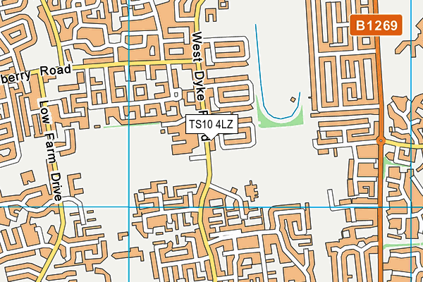 TS10 4LZ map - OS VectorMap District (Ordnance Survey)