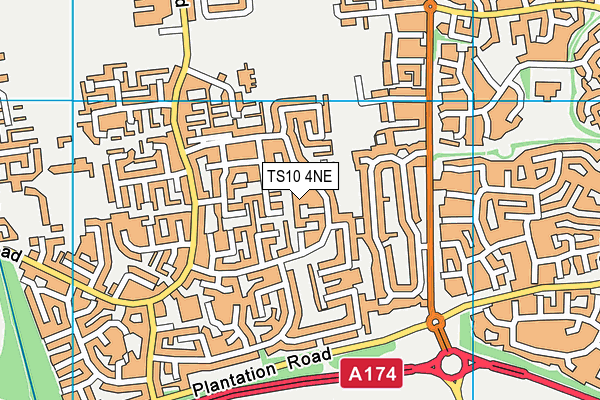 TS10 4NE map - OS VectorMap District (Ordnance Survey)