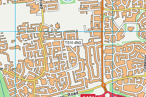 TS10 4NG map - OS VectorMap District (Ordnance Survey)