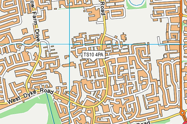 TS10 4PA map - OS VectorMap District (Ordnance Survey)