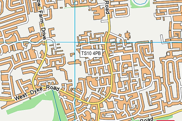 TS10 4PB map - OS VectorMap District (Ordnance Survey)