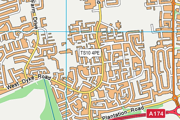 TS10 4PE map - OS VectorMap District (Ordnance Survey)