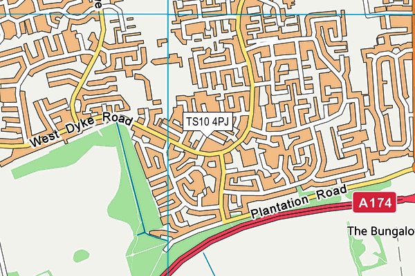 TS10 4PJ map - OS VectorMap District (Ordnance Survey)