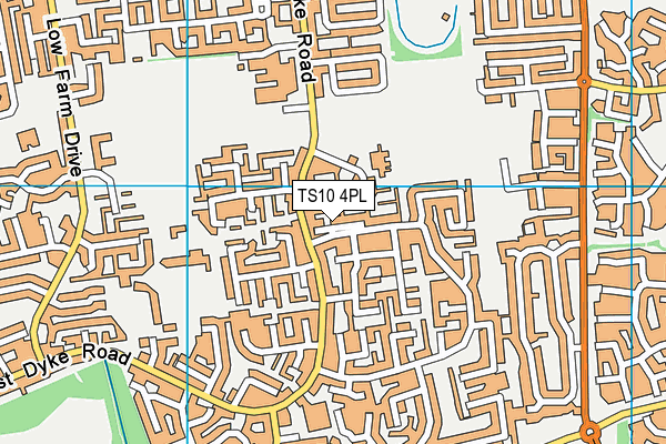 TS10 4PL map - OS VectorMap District (Ordnance Survey)