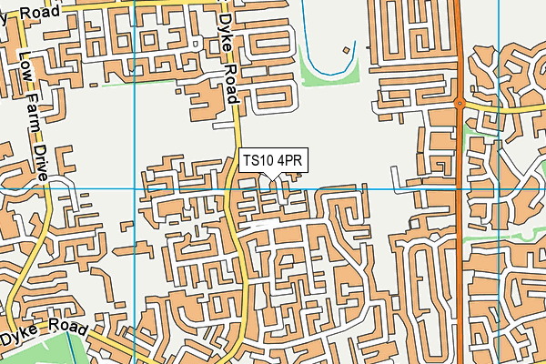 TS10 4PR map - OS VectorMap District (Ordnance Survey)