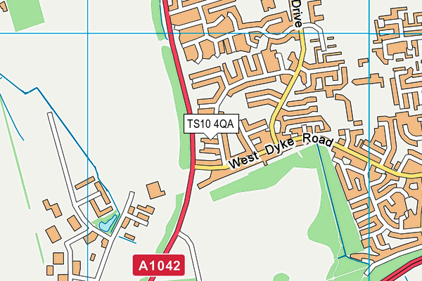 TS10 4QA map - OS VectorMap District (Ordnance Survey)