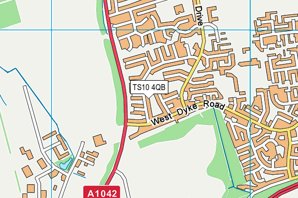 TS10 4QB map - OS VectorMap District (Ordnance Survey)