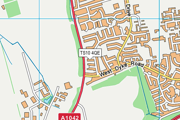 TS10 4QE map - OS VectorMap District (Ordnance Survey)