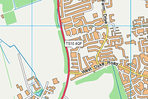 TS10 4QF map - OS VectorMap District (Ordnance Survey)