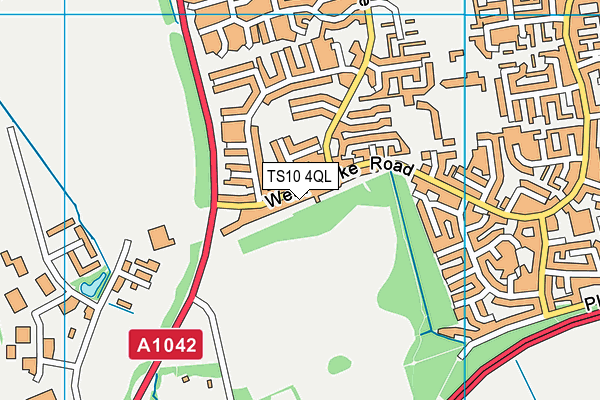 TS10 4QL map - OS VectorMap District (Ordnance Survey)