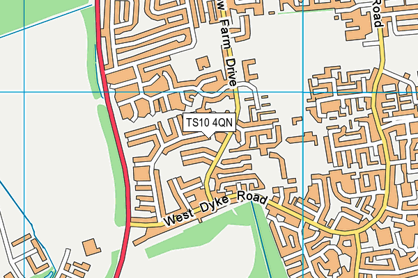 TS10 4QN map - OS VectorMap District (Ordnance Survey)