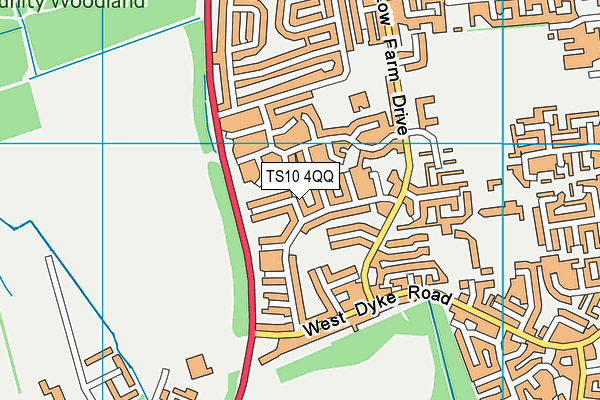 TS10 4QQ map - OS VectorMap District (Ordnance Survey)