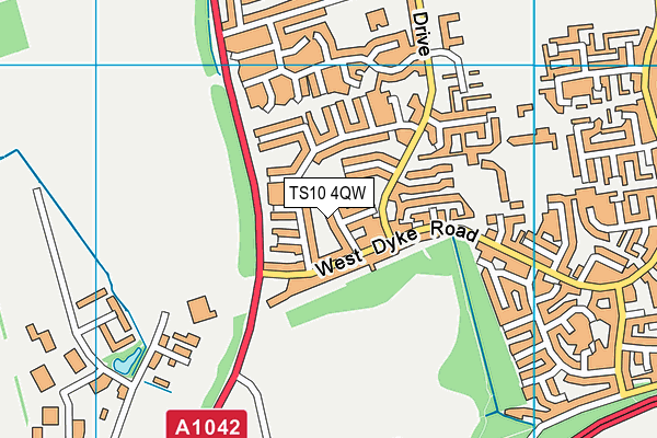 TS10 4QW map - OS VectorMap District (Ordnance Survey)