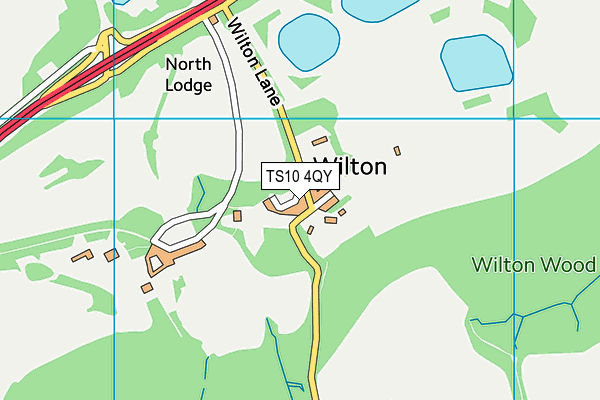 Wilton Golf Club map (TS10 4QY) - OS VectorMap District (Ordnance Survey)