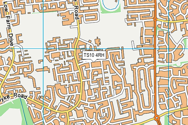 TS10 4RH map - OS VectorMap District (Ordnance Survey)