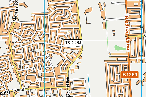 TS10 4RJ map - OS VectorMap District (Ordnance Survey)