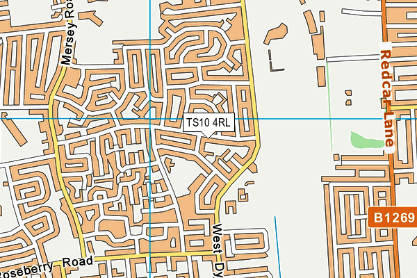 TS10 4RL map - OS VectorMap District (Ordnance Survey)