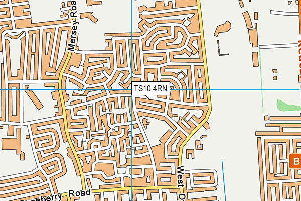 TS10 4RN map - OS VectorMap District (Ordnance Survey)