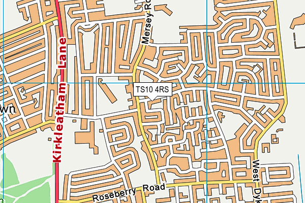 TS10 4RS map - OS VectorMap District (Ordnance Survey)