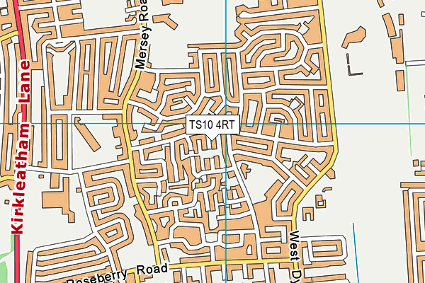 TS10 4RT map - OS VectorMap District (Ordnance Survey)