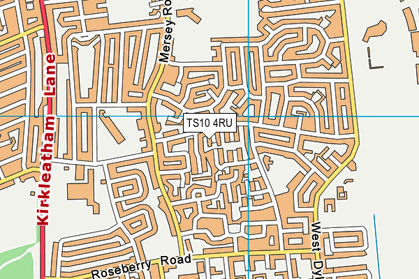TS10 4RU map - OS VectorMap District (Ordnance Survey)