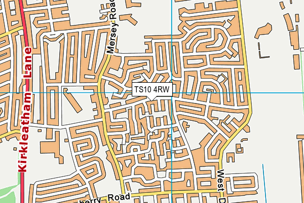 TS10 4RW map - OS VectorMap District (Ordnance Survey)