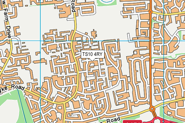 TS10 4RY map - OS VectorMap District (Ordnance Survey)