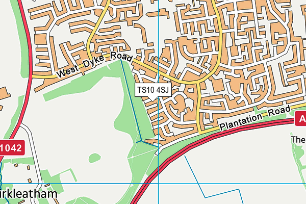 TS10 4SJ map - OS VectorMap District (Ordnance Survey)