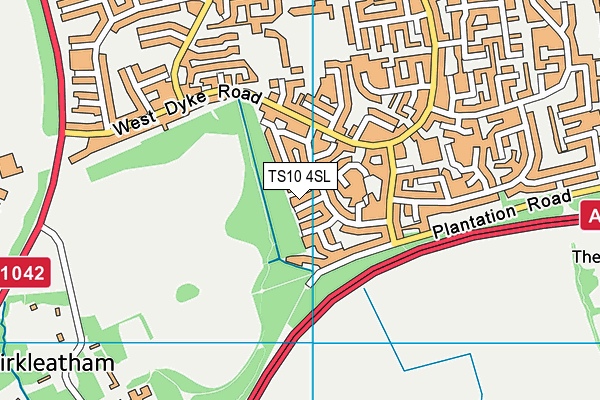TS10 4SL map - OS VectorMap District (Ordnance Survey)
