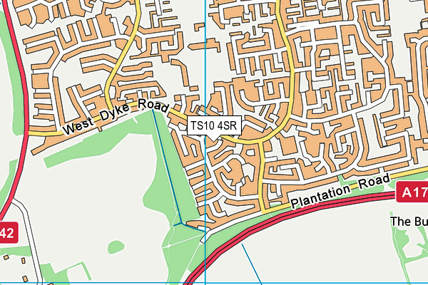 TS10 4SR map - OS VectorMap District (Ordnance Survey)