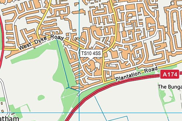 TS10 4SS map - OS VectorMap District (Ordnance Survey)