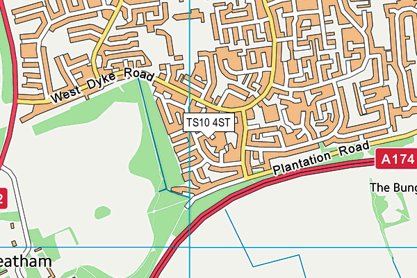 TS10 4ST map - OS VectorMap District (Ordnance Survey)