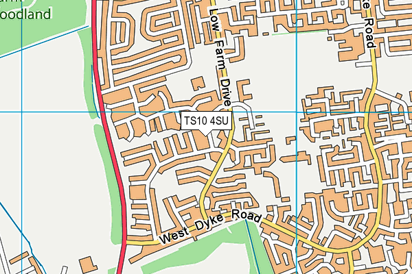 TS10 4SU map - OS VectorMap District (Ordnance Survey)