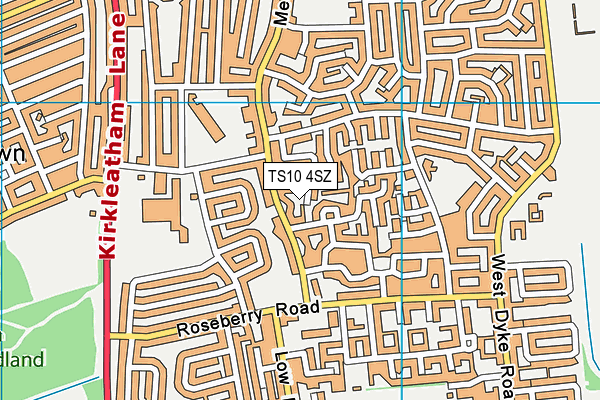 TS10 4SZ map - OS VectorMap District (Ordnance Survey)