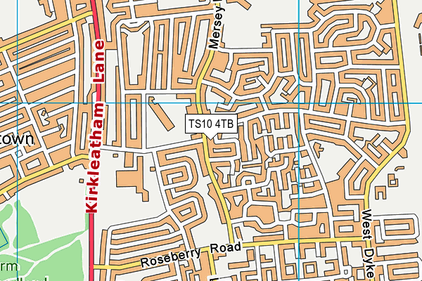 TS10 4TB map - OS VectorMap District (Ordnance Survey)