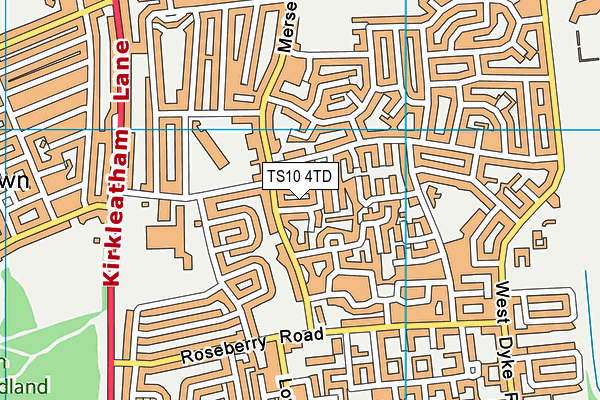 TS10 4TD map - OS VectorMap District (Ordnance Survey)