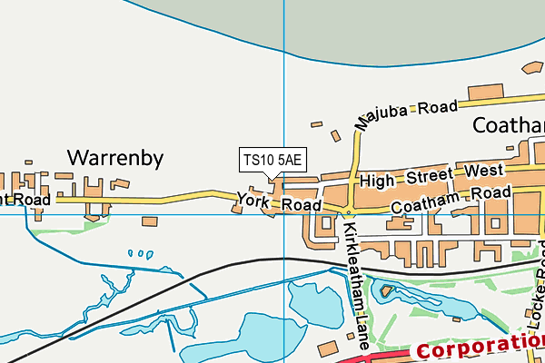 TS10 5AE map - OS VectorMap District (Ordnance Survey)