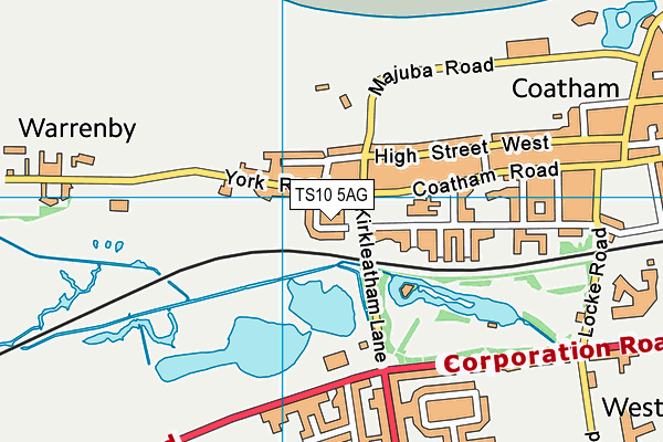 TS10 5AG map - OS VectorMap District (Ordnance Survey)