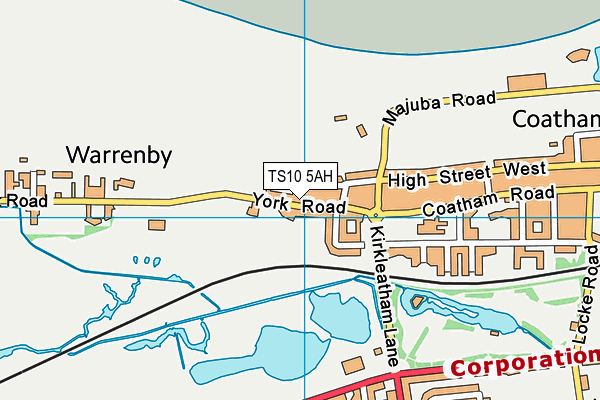 TS10 5AH map - OS VectorMap District (Ordnance Survey)