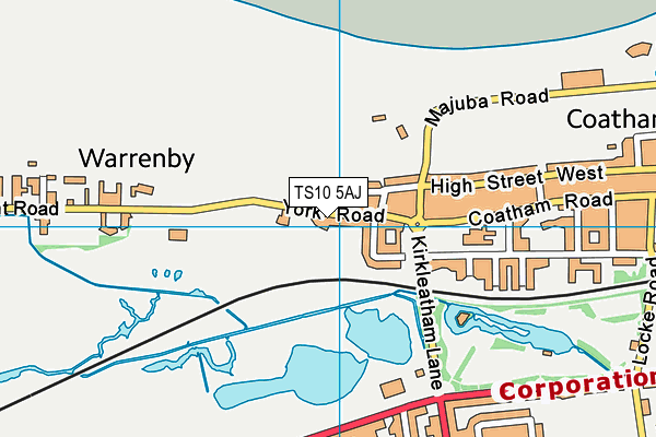 TS10 5AJ map - OS VectorMap District (Ordnance Survey)