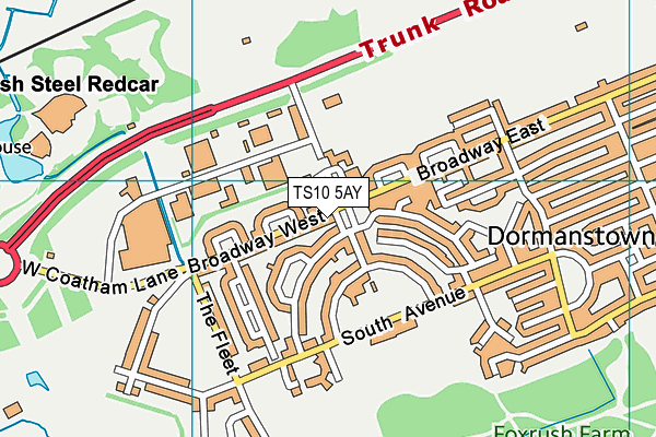 TS10 5AY map - OS VectorMap District (Ordnance Survey)