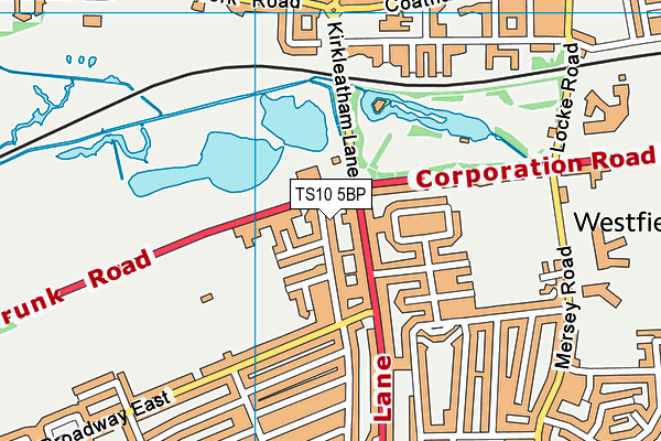 TS10 5BP map - OS VectorMap District (Ordnance Survey)